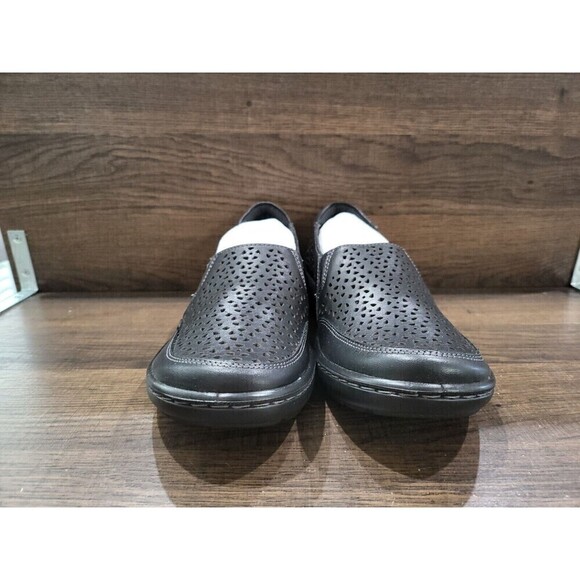 Clarks Women's Collection Cora Sky Flats Black Leather 8.5N New - Picture 8 of 10